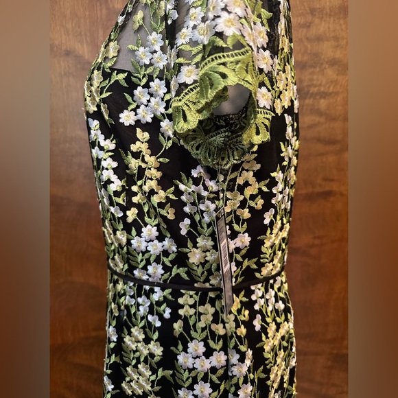 Tahari ASL Black and Gold Floral Dress - Picture 11 of 16